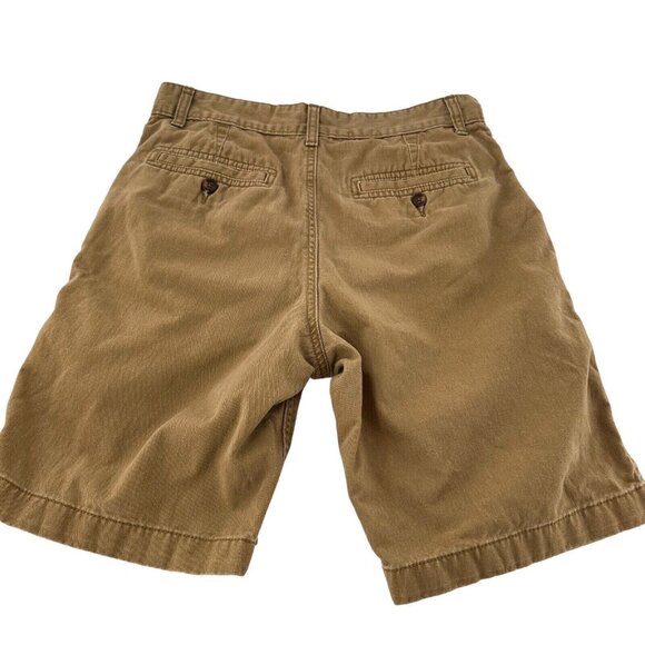 Faded Glory Mens Khaki Casual Cotton Shorts Size 28 chino summer Preppy Beige - Picture 9 of 9